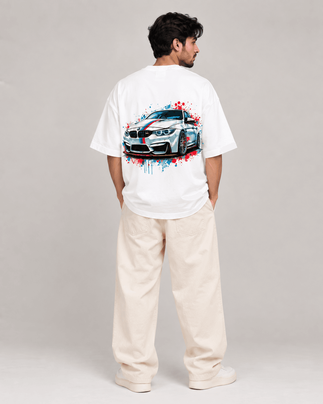 BMW M Graphic Oversized T-Shirt – White