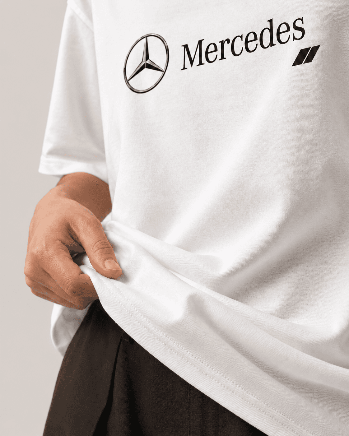 Mercedes AMG GT Graphic Oversized T-Shirt-White
