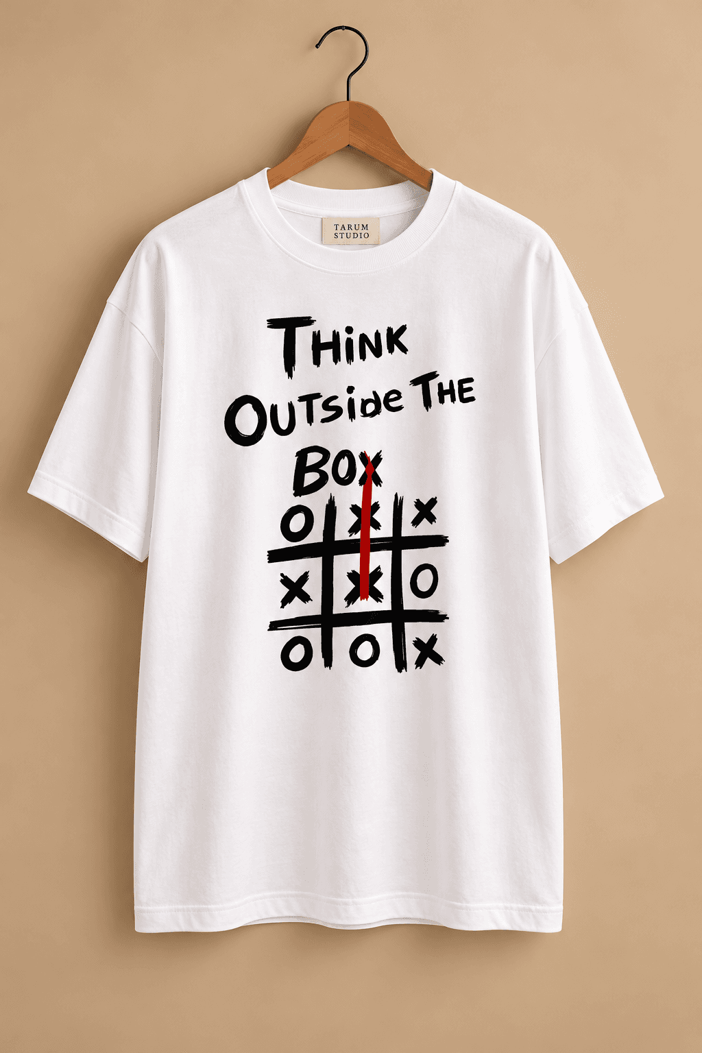 Think Outside the Box Graphic Oversized T-Shirt