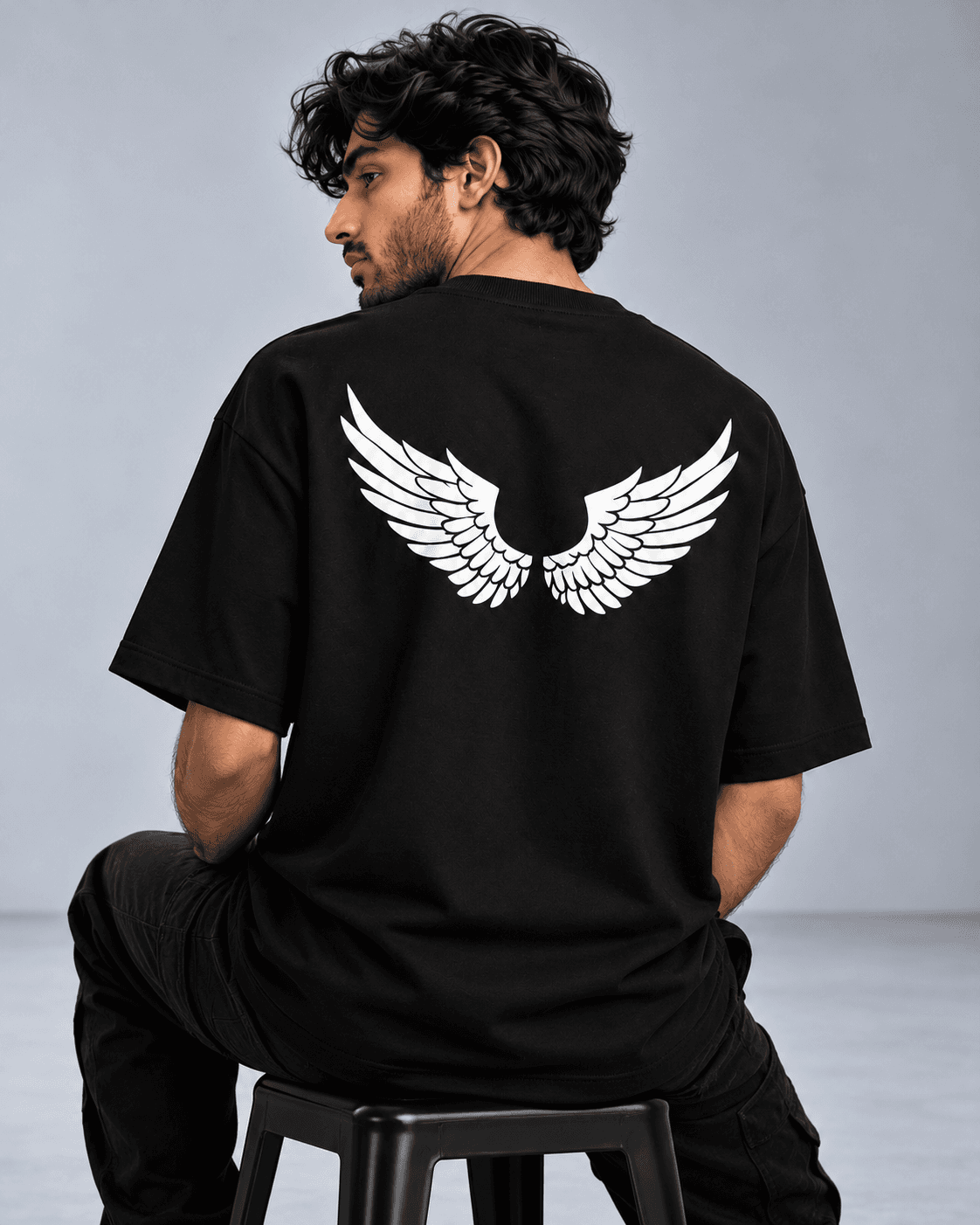 Angel Wings Graphic Oversized T-Shirt | TARUM STUDIO
