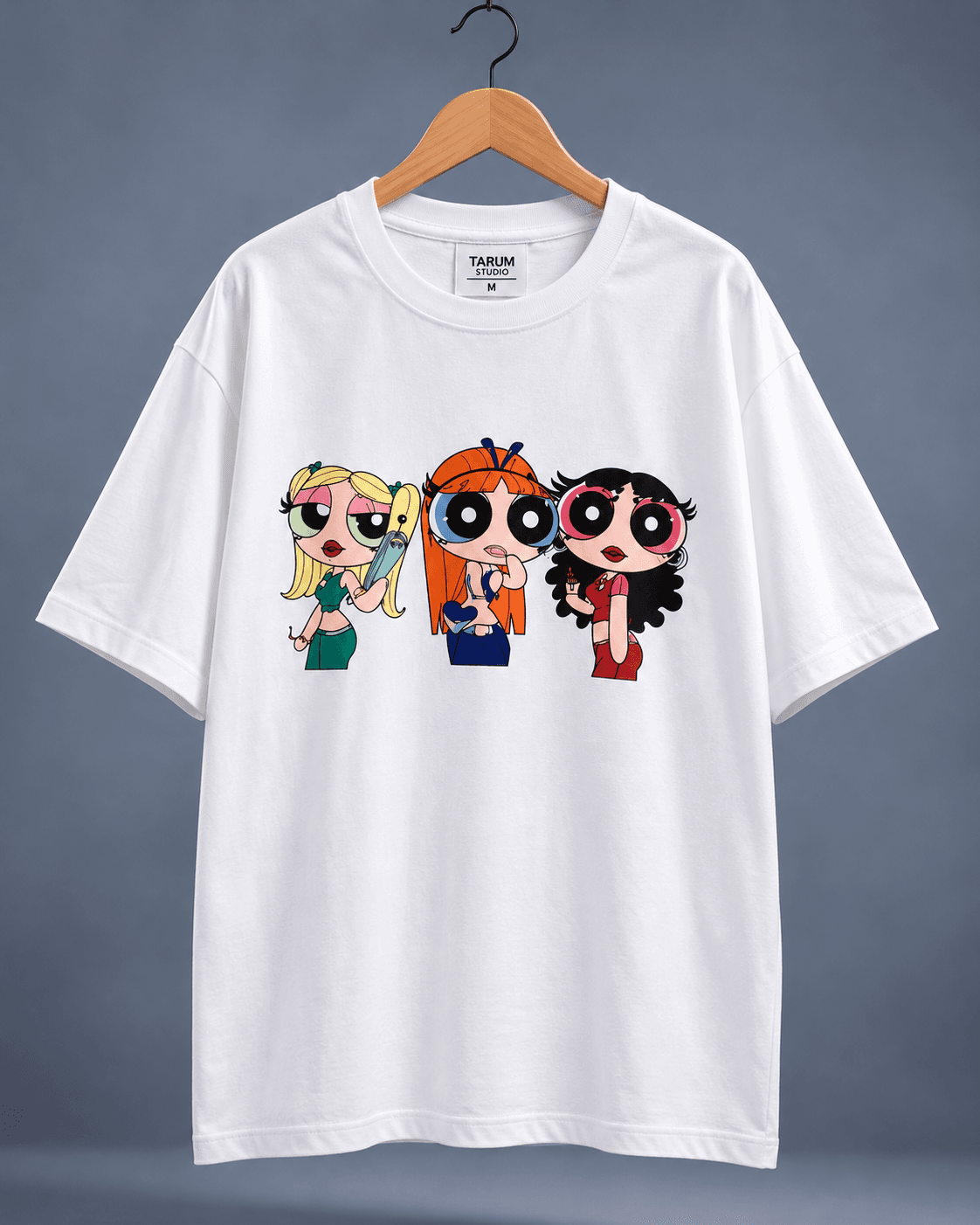 Powerpuff Girls Graphic Oversized T-Shirt – White