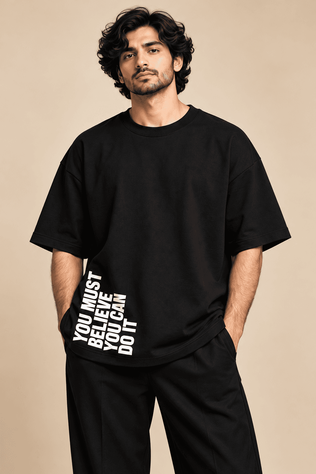You Must Believe Graphic Oversized T-Shirt