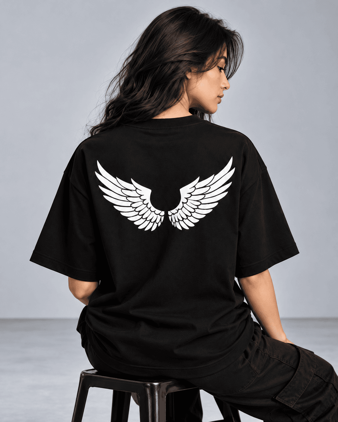 Angel Wings Graphic Oversized T-Shirt | TARUM STUDIO