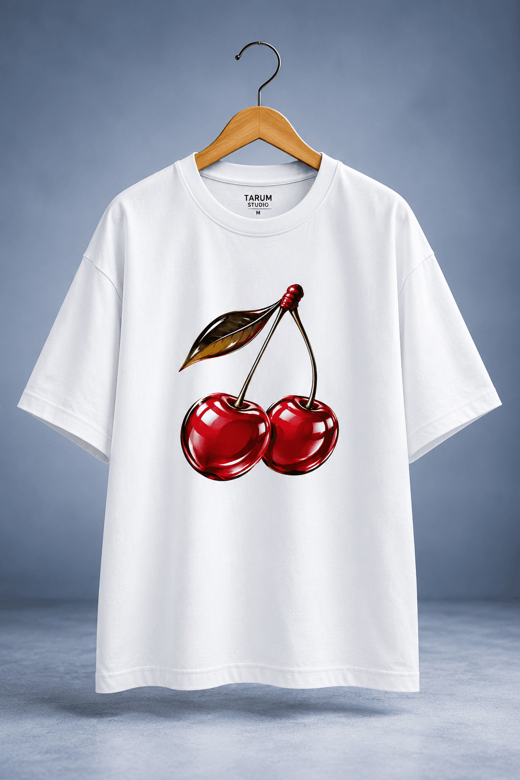 Cherry Graphic Oversized T-Shirt