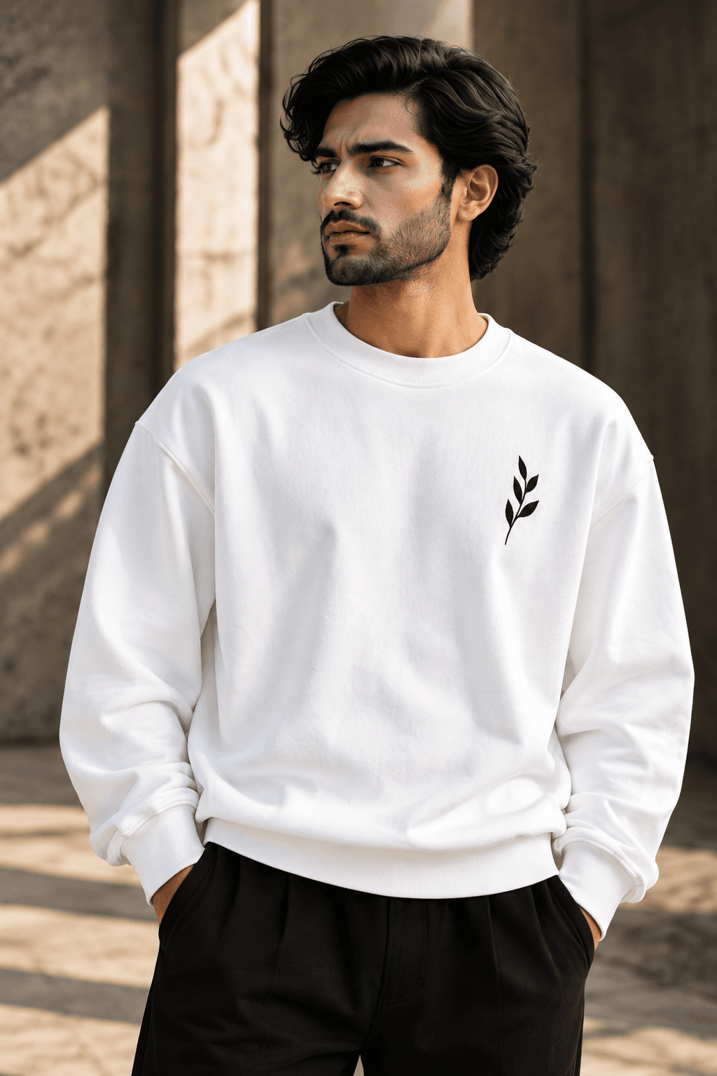 Minimal Botanical Graphic Sweatshirt
