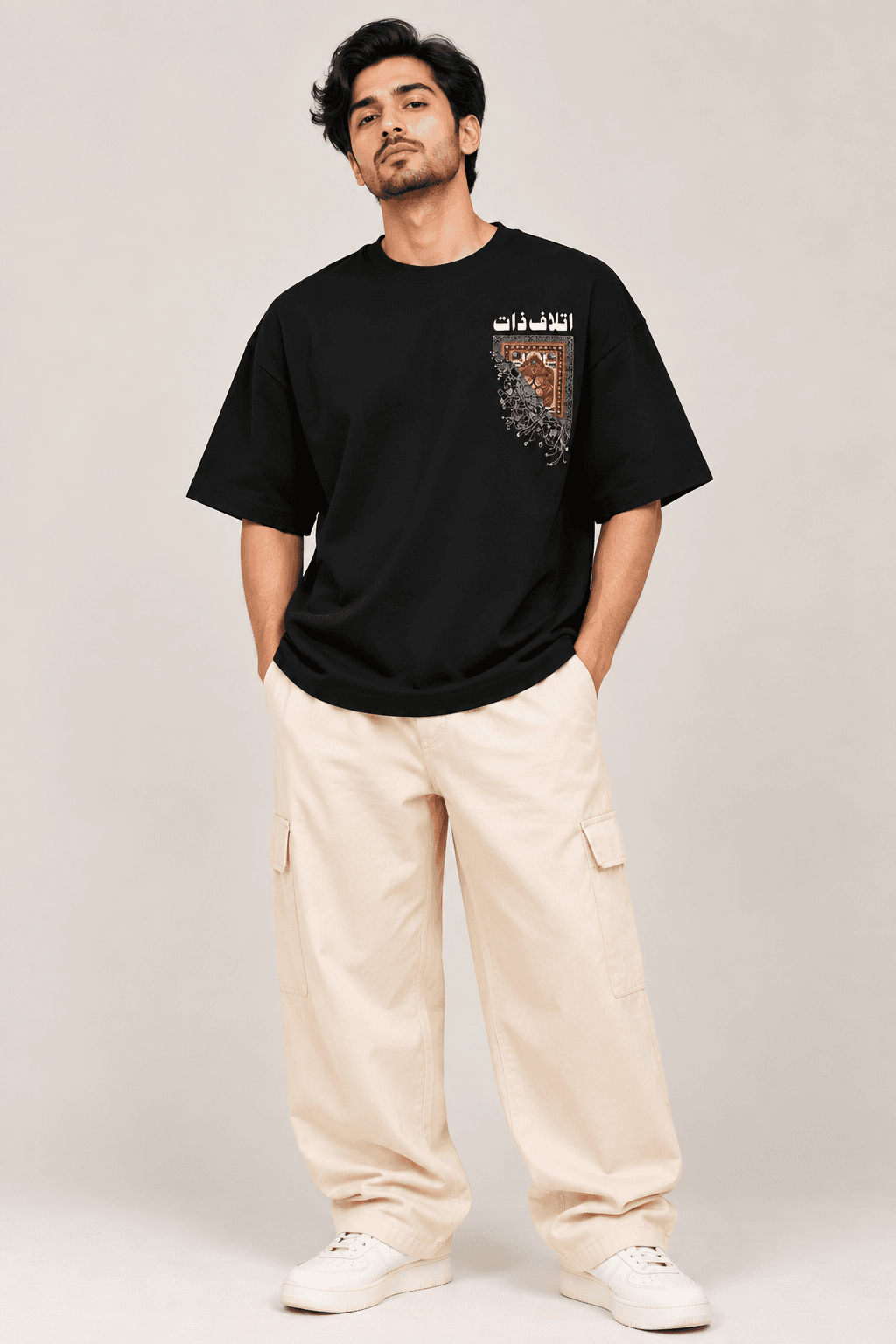 Arabic Graphic Black Shirt